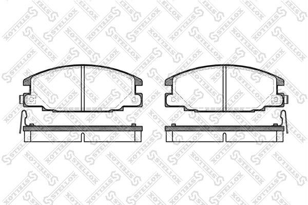 колодки дисковые п.! с антискр. пл.\ Opel Frontera 2.4/2.3TD 92-98/Campo 2.0-3.1 249-004B-SX STELLOX