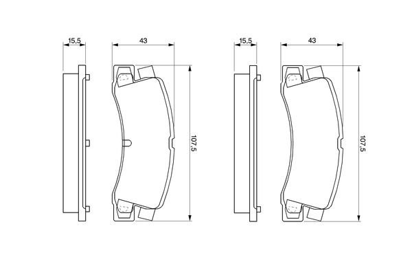 Колодки тормозные TOYOTA Carina,Corolla LEXUS передние (4шт.) BOSCH 0 986 424 383 BOSCH