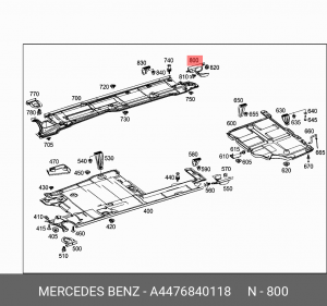 ЗАЩИТА ДНИЩА ЗАДНЯЯ ПРАВАЯ A 447 684 01 18 MERCEDES BENZ