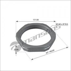Гайка SAF ступицы правой M120х2мм (SW140,оси SKRS 9042) MANSONS 600074 MANSONS