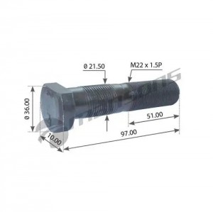 Шпилька [L97M22x1.5Pl51 min10]  10шт 300.204 MANSONS