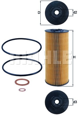 Фильтр масляный OX 137D1 MAHLE KNECHT