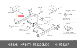 NISSAN PRESAGE (2003-2009) 55222-0M001 NISSAN