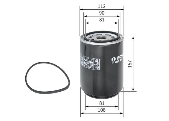 Фильтр топливный F026402025 BOSCH