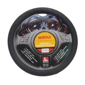 Оплетка руля (L) 39-41см черная MISTAR MIS17STW26BKL MISTAR