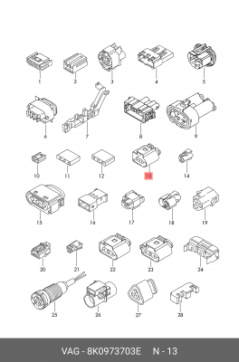 (8 ГР.), КОРПУС 8K0 973 703 E VAG