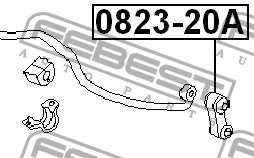 Тяга стабилизатора 0823-20A 0823-20A FEBEST