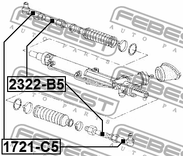 НАКОНЕЧНИК РУЛЕВОЙ подходит для AUDI A6 AVANT (4F5) 2005-2011 1721-C5 1721-C5 FEBEST