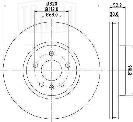 Диск торм. Audi A4 (07-)/A5 (07-)/Q5 (08-) перед. d=320 (DF 180137)  2шт DF 180137 TRIALLI