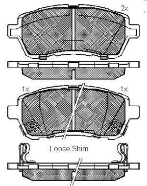 Колодки тормозные дисковые Mazda 2 07-15 D0051M D0051M MK KASHIYAMA
