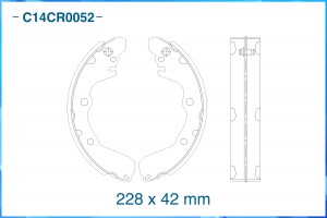 Тормозные колодки задние барабанные C14CR0052 C14CR0052 CWORKS