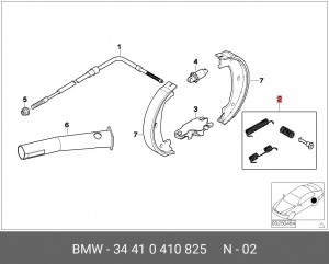 Ремонтный комплект пружин ! \BMW 1' E81, E82, E87, LCI, E88, 2' F87 M2, 3' E46,  34 41 0 410 825 BMW