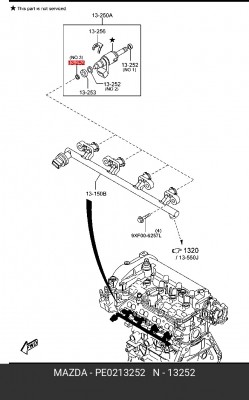 ШАЙБА  PE0213252 PE02-13-252 MAZDA