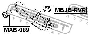 Пыльник шаровой опоры MITSUBISHI LANCER/MIRAGE CJ 1995-2003 MBJB-RVR MBJB-RVR FEBEST