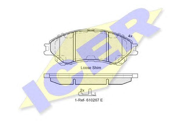 182175 колодки дисковые передние!\ Suzuki SX4 1.6/1.6DDiS 13> 182175 ICER