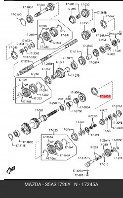 КОЛЬЦО СИНХРОНИЗАТОРА MAZDA S5A31726Y MAZDA
