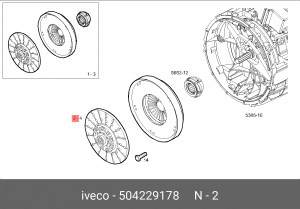 диск сцепления!\ Iveco 504229178 IVECO