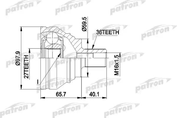 ШРУС наружн компл. PCV1463 PCV1463 PATRON