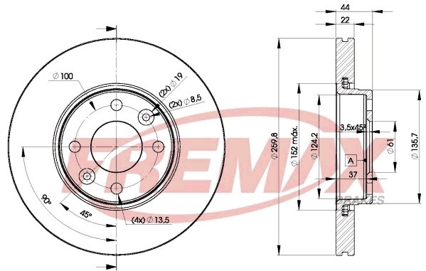 диск тормозной передний!\ Nissan Micra 1.0-1.5CDi 03> BD7795 FREMAX