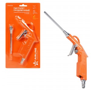 Пистолет продувочный 1/4" "AIRLINE" (пневматический L=110 мм. металл) ATBU009 AIRLINE