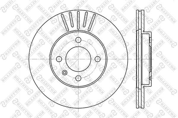 диск тормозной передний!\ VW Golf/Passat/Vento 1.4-1.9TDi 85> 6020-9934V-SX STELLOX