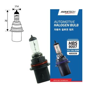 Лампа головного света Avantech 9007 (HB5) 12V 100/80W AB0028 AVANTECH