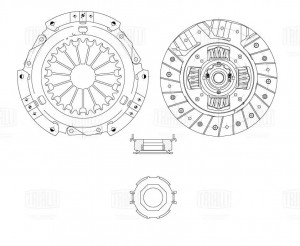 Сцепление в сборе с механической муфтой FR2206 TRIALLI