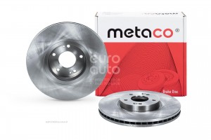 Диск тормозной передний вентилируемый 3050047 METACO