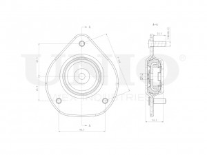 Опора амортизатора передняя RMP-13028 UNIO