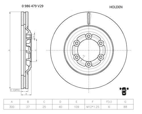 TRAIL BLAZER (2013>) 0 986 479 V29 BOSCH