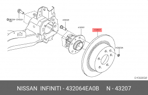 Диск тормозной задний 432064EA0B NISSAN