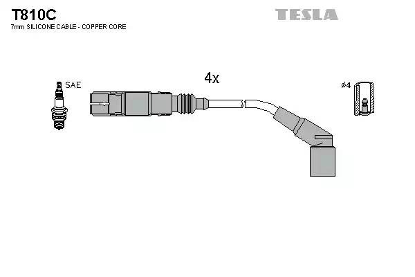 к-кт проводов!\ BMW E46 1.6-1.8i 98> T810C TESLA