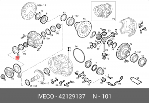 Сальник редуктора заднего  42129137/40101623 42129137 IVECO