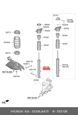 АМОРТИЗАТОР ПОДВЕСКИ 55308-J6470 55308J6470 HYUNDAI KIA