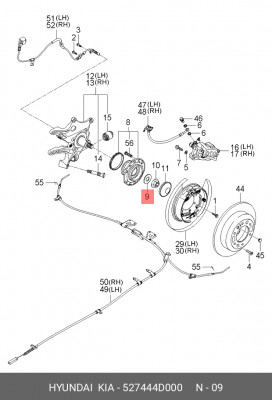 Шайба 52744-4D000 527444D000 HYUNDAI KIA