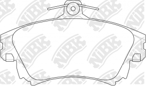 Колодки тормозные дисковые MITSUBISHI CARISMA 95-06/COLT 04-/VOLVO S40/V40 -04   PN3126 NIBK