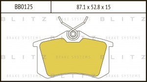 SEAT/ PEUGEOT/ VW 87.2x52x15ММ BB0125 BLITZ