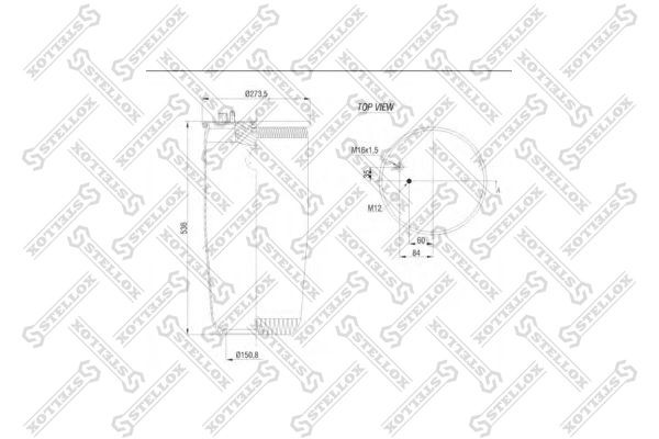 пневмоподушка без стак.!\ MAN TGA/TGS/TGX 84-00144-SX STELLOX