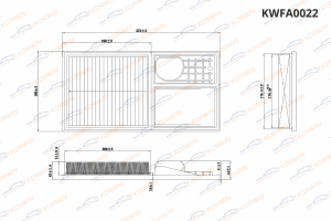 Фильтр воздушный VAG (08-) 1.4 KORWIN KWFA0022 KORWIN