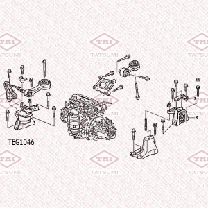 Опора двигателя передняя правая нижняя HONDA Civic 05- TEG1046 TEG1046 TATSUMI