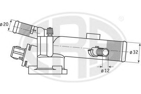 Термостат NISSAN/RENAULT 1.5dci 350093 350093 ERA