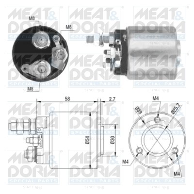 Реле втягивающее CHEVROLET Aveo (06-) MEAT&DORIA 46008 MEAT DORIA