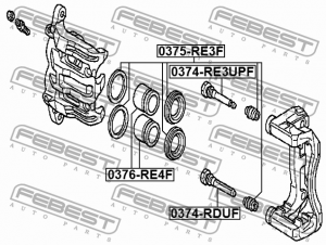 Поршень HONDA CR-V (06-12) суппорта тормозного переднего FEBEST 0376-RE4F FEBEST