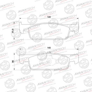 Колодки тормозные дисковые Avantech передние AV1702 AVANTECH