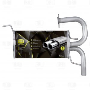Глушитель Nissan X-Trail T30 (01-) осн. (алюм. сталь) (EMM 1416) EMM 1416 TRIALLI