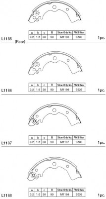 Колодки тормозные барабанные NISSAN ALMERA (N15) 1.4,1.6 2.0D 95- K1185 K1185 MK KASHIYAMA