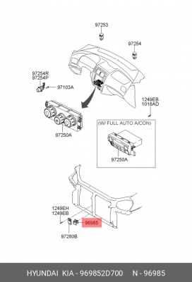 датчик температуры!\ Hyundai, KIA 969852D700 MOBIS