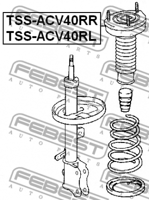 Опора амортизатора задн левая TOYOTA CAMRY V50 TSS-ACV40RL TSS-ACV40RL FEBEST