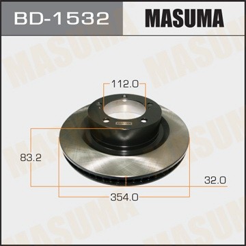 диск тормозной!\ Toyota Land Cruiser 200 4.5d/4.6/4.7 08> BD1532 MASUMA