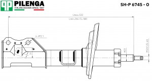 Амортизатор передний левый масляный LADA VESTA SH-P6745-O SHP6745O PILENGA